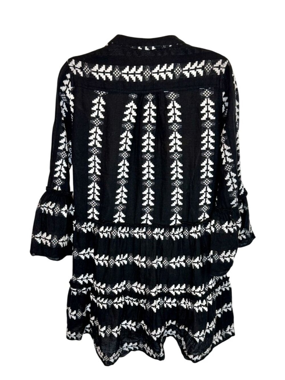 Elan Grecian Arrow Print cover-up dress Black white- size S - Picture 6 of 6